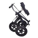 All Terrain Outdoor Knee Walker with Brakes and Adjustable Handle collapsed without basket
