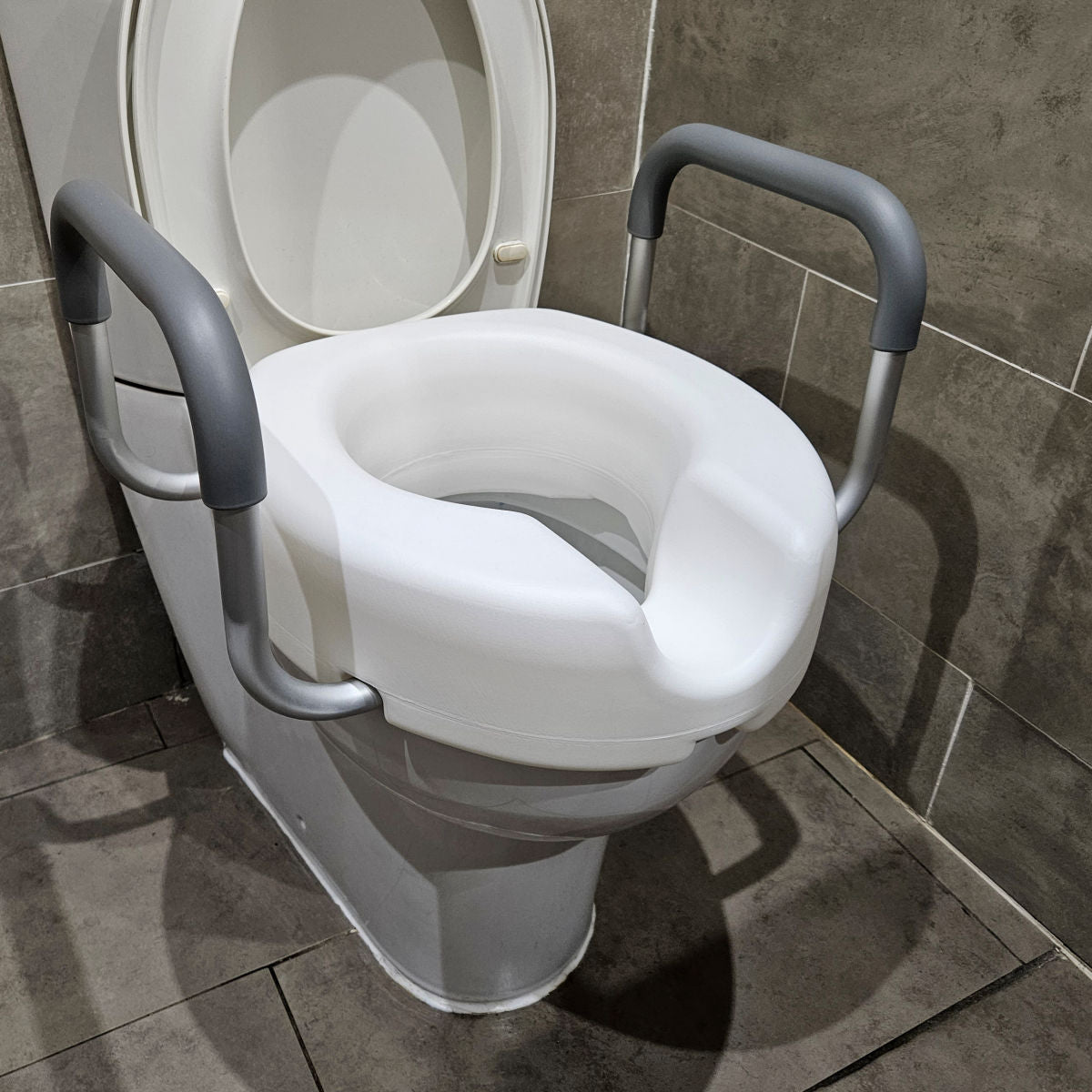5" Raised Toilet Seat with Armrests