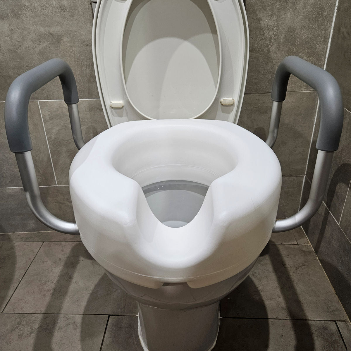 5" Raised Toilet Seat with Armrests