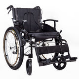 EC Voyager All Terrain outdoor wheelchair with pneumatic tires-Black-18"