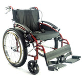 EC Voyager All Terrain outdoor wheelchair with pneumatic tires-Red-20"