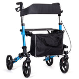 X Cruise Folding Lightweight Compact Rollator-Blue