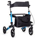 X Cruise Folding Lightweight Compact Rollator-Blue