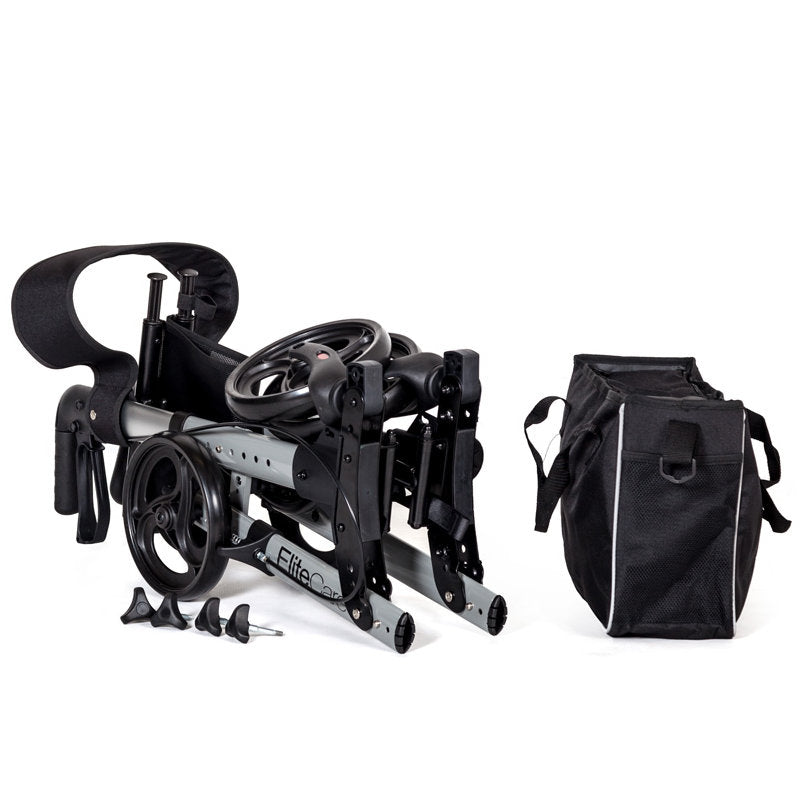X Cruise Folding lightweight compact rollator - Silver