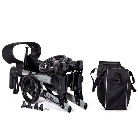 X Cruise Folding lightweight compact rollator - Silver