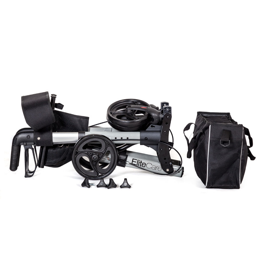 X Cruise Folding lightweight compact rollator - Silver
