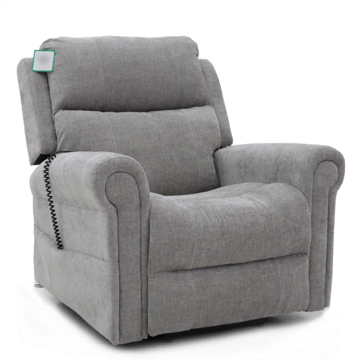 Heavy Duty Fabric Bariatric Rise and Recliner Chair - up to 35 Stone Extra Wide Seat-Grey-29" Seat