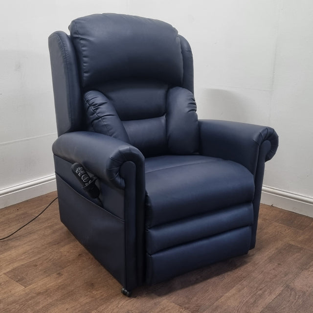 Cullingworth Lateral Back Faux Leather Sapphire Blue - Demo
