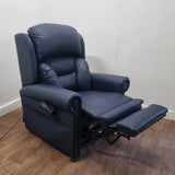 Cullingworth Lateral Back Faux Leather Sapphire Blue - Demo