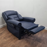 Cullingworth Lateral Back Faux Leather Sapphire Blue - Demo