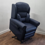 Cullingworth Lateral Back Faux Leather Sapphire Blue - Demo