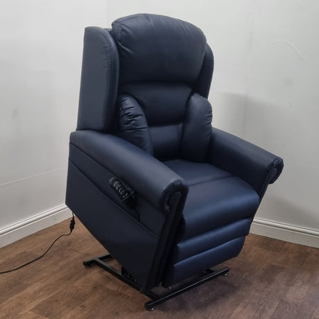 Cullingworth Lateral Back Faux Leather Sapphire Blue - Demo