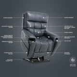The Ultra 5 Motor High leg Lift Rise Recliner Chair with Heat and Massage