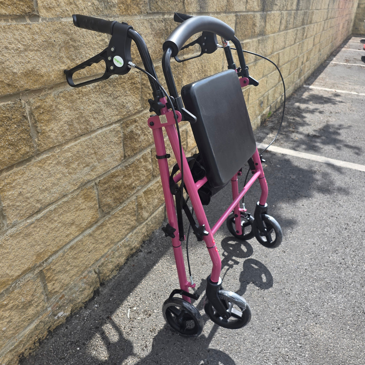 Lightweight rollator walker 4 wheel walking mobility frame 5 Colours - 6kg