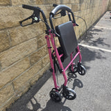 Lightweight rollator walker 4 wheel walking mobility frame 5 Colours - 6kg