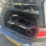 mobility scooter folded into a car boot