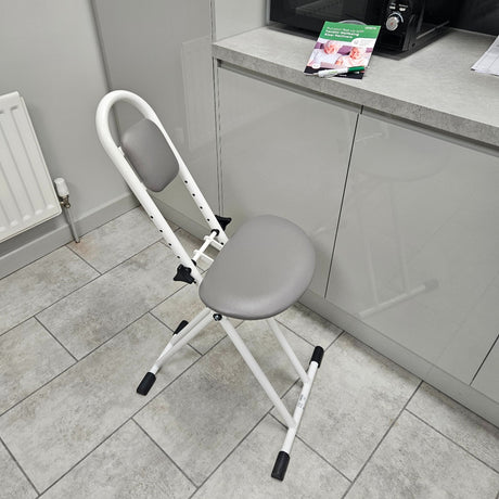 Folding perching stool