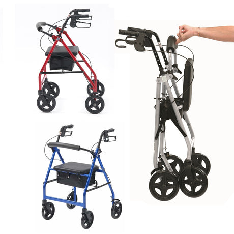 Lightweight Rollator with Seat and Bag