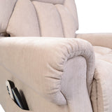 Hainworth Riser Recliner Chair with Heat and Massage - Beige - Arm Rest