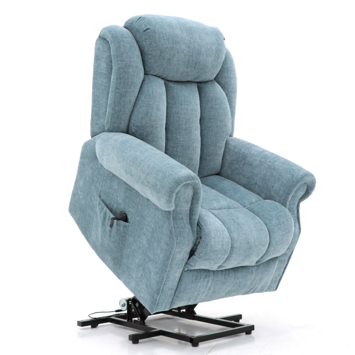 Hainworth Dual Motor rise and recliner chair with heat and massage in Fabric