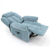 Hainworth Dual Motor Rise and Recliner Chair with Heat and Massage in Fabric-Blue