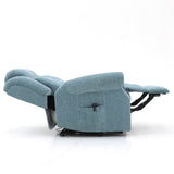 Hainworth Fabric Dual Motor Rise and Recliner Chair with Heat and Massage - Ex Demo-Blue