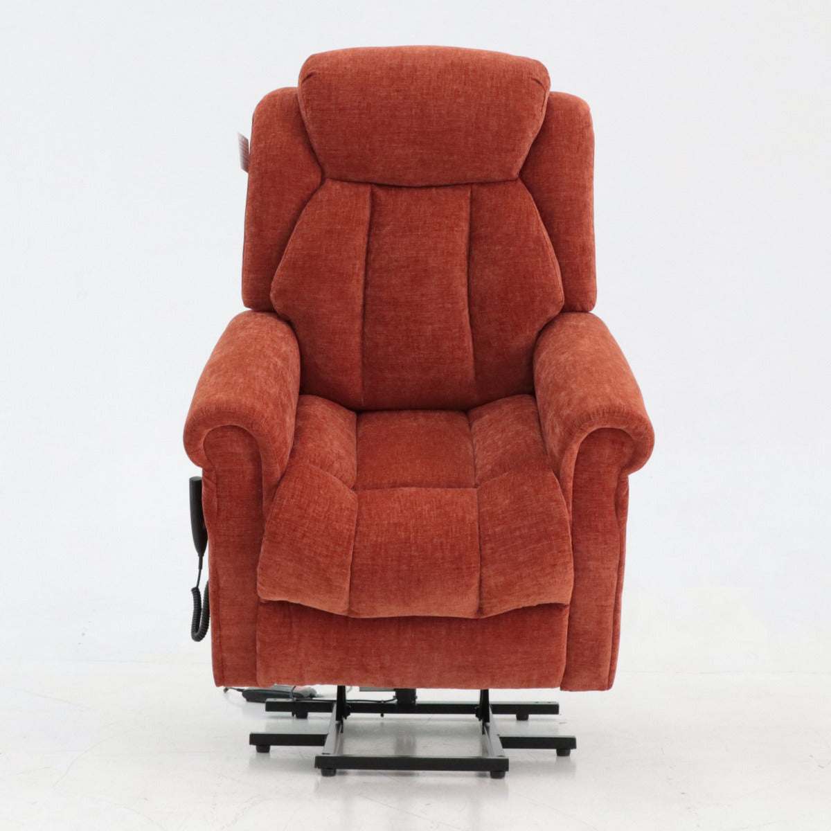 Hainworth Dual Motor rise and recliner chair with heat and massage - Russet Fabric