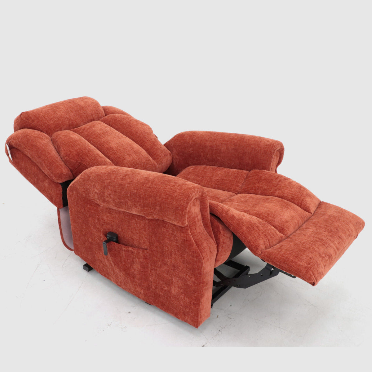 Hainworth Dual Motor rise and recliner chair with heat and massage - Russet Fabric