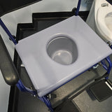 Heavy Duty Bariatric Mobile Wheeled Commode Chair - Takes up to 35 stone