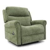 Heavy Duty Fabric Bariatric Rise and Recliner Chair - up to 35 Stone Extra Wide Seat-Green-29" Seat