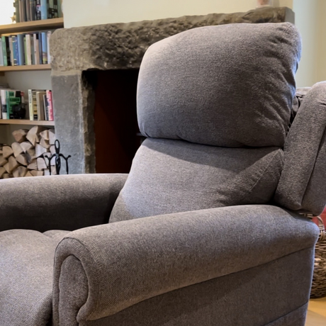 Highfield 4 motor fabric riser recliner chair - powered head and lumbar