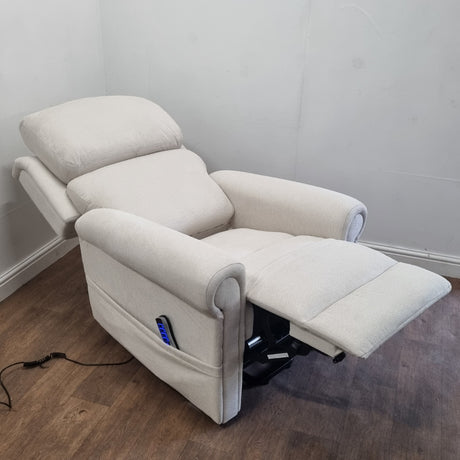 Highfield 4 motor fabric riser recliner chair - Beige - Ex Demo