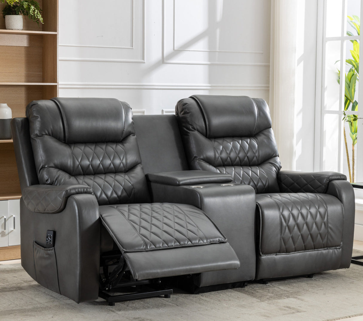 Hebden Riser recliner sofa with centre console - Ex Demo
