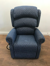 Primacare Dual Motor Waterfall Back Blue Fabric Demo