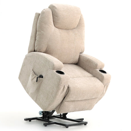 Burlington Fabric Dual Motor Riser Recliner Chair