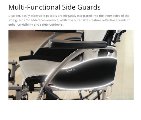 Karma Ergo 3 Crash Tested Lightweight Folding Transit Wheelchair