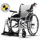 Karma Ergo 3 Crash Tested Lightweight Folding Self Propel Wheelchair-Silver-16"