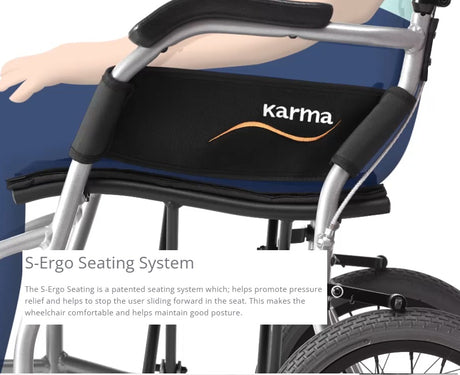 Karma Ergo Lite Ultra Lightweight Wheelchair Crash Tested Weighs 8.6kg