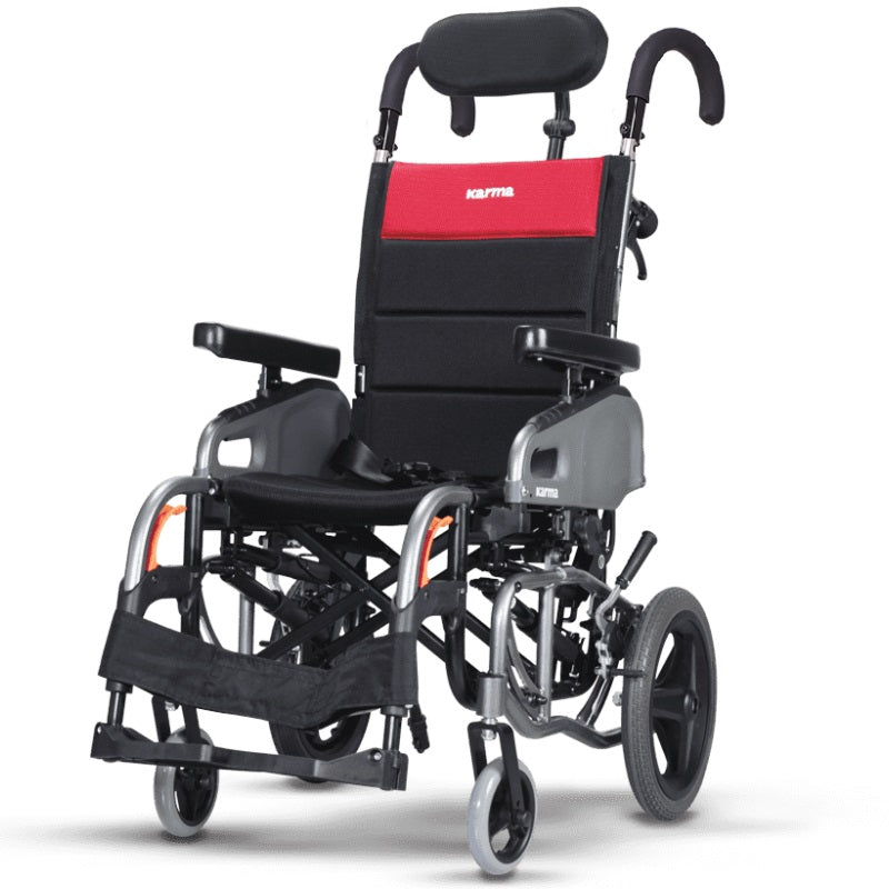 Karma Crash Tested VIP2 Transit Tilt in Space reclining wheelchair VIP2-TR-F14WB