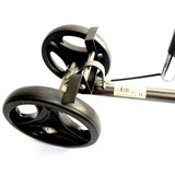 Knee walker with brakes and adjustable handle