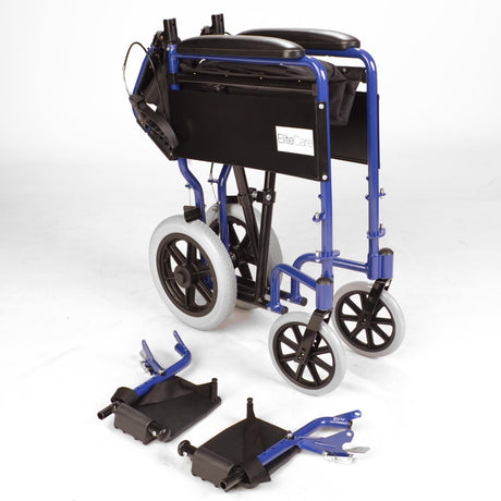 Lightweight Folding Wheelchair - Folded and Removed Footrests