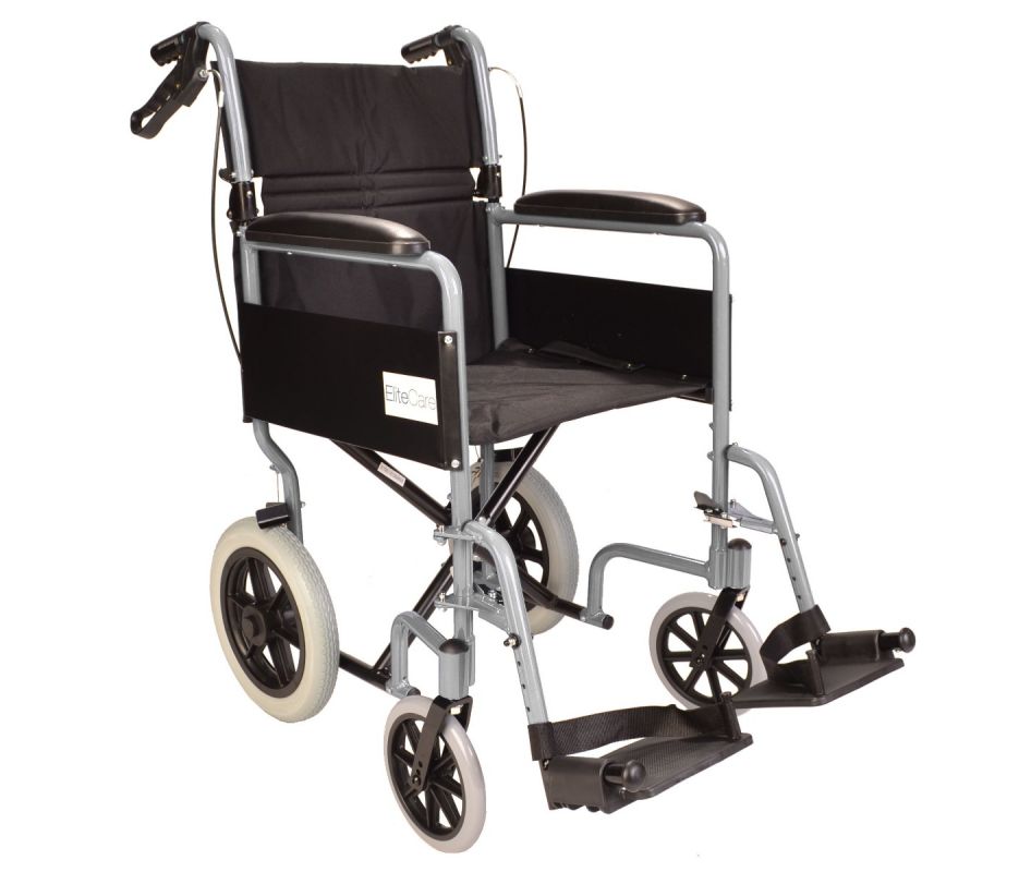Lightweight folding wheelchair with handbrakes ECTR01