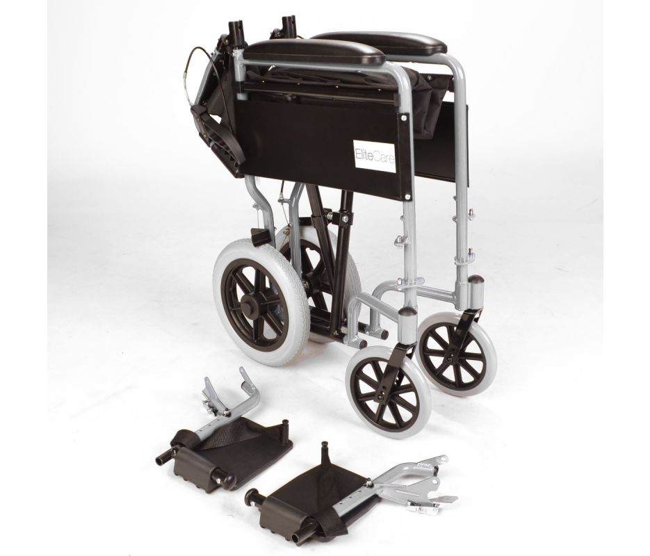 Lightweight folding wheelchair with handbrakes ECTR01