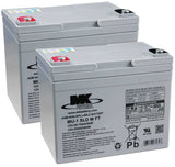 2 X MK Power 12V 34ah AGM Mobility Scooter Batteries MU-1 SLD M FT-2