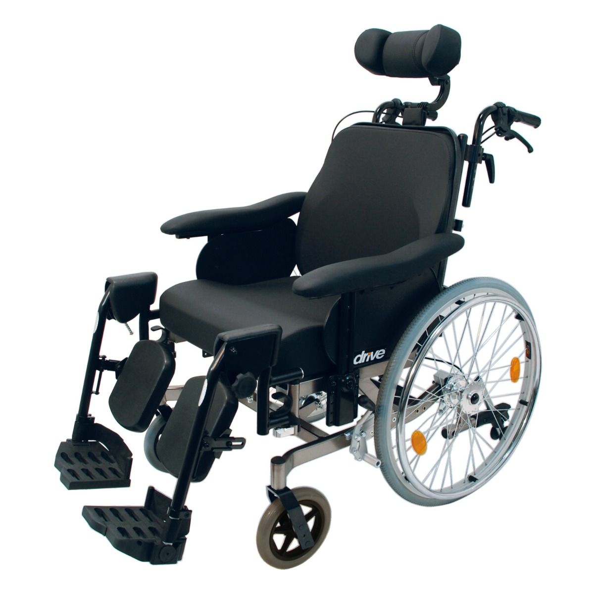 Drive Multitec Reclining Tilt in Space wheelchair - Self Propel  with drum brakes-44cm