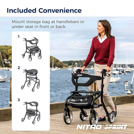 Drive Nitro Sprint Rollator - NEW 2025 Model with upgrades