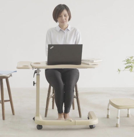 Deluxe over bed or chair table adjustable width height and angle