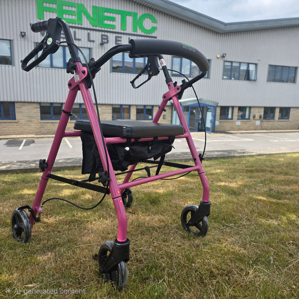 Lightweight rollator walker 4 wheel walking mobility frame 5 Colours - 6kg