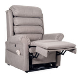 Pride 670 Steel Grey Fabric Dual Motor Rise Recline Armchair Demo