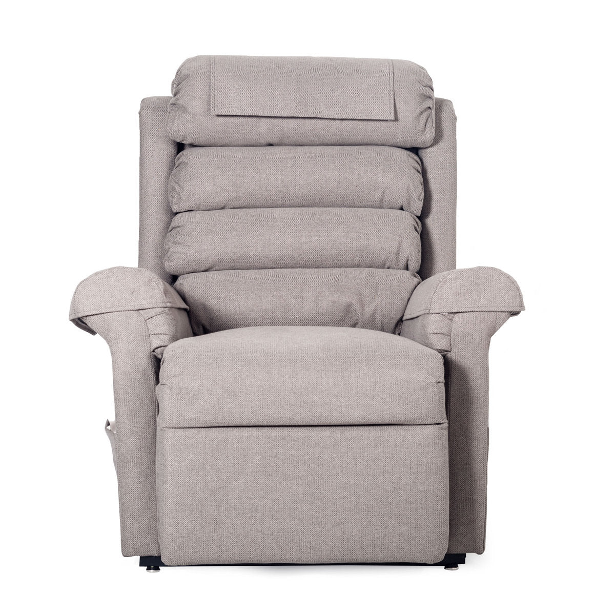 Pride 670 Steel Grey Fabric Dual Motor Rise Recline Armchair Demo